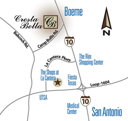 Cresta Bella San Antonio Location Map